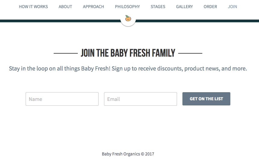 a subscription form at the end of a web page a subscription form at the end of a web page